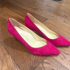 Sarah Flint Fuchsia Suede Kitten Heel